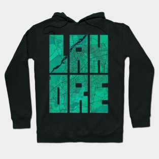 Lahore, Pakistan City Map Typography - Watercolor Hoodie